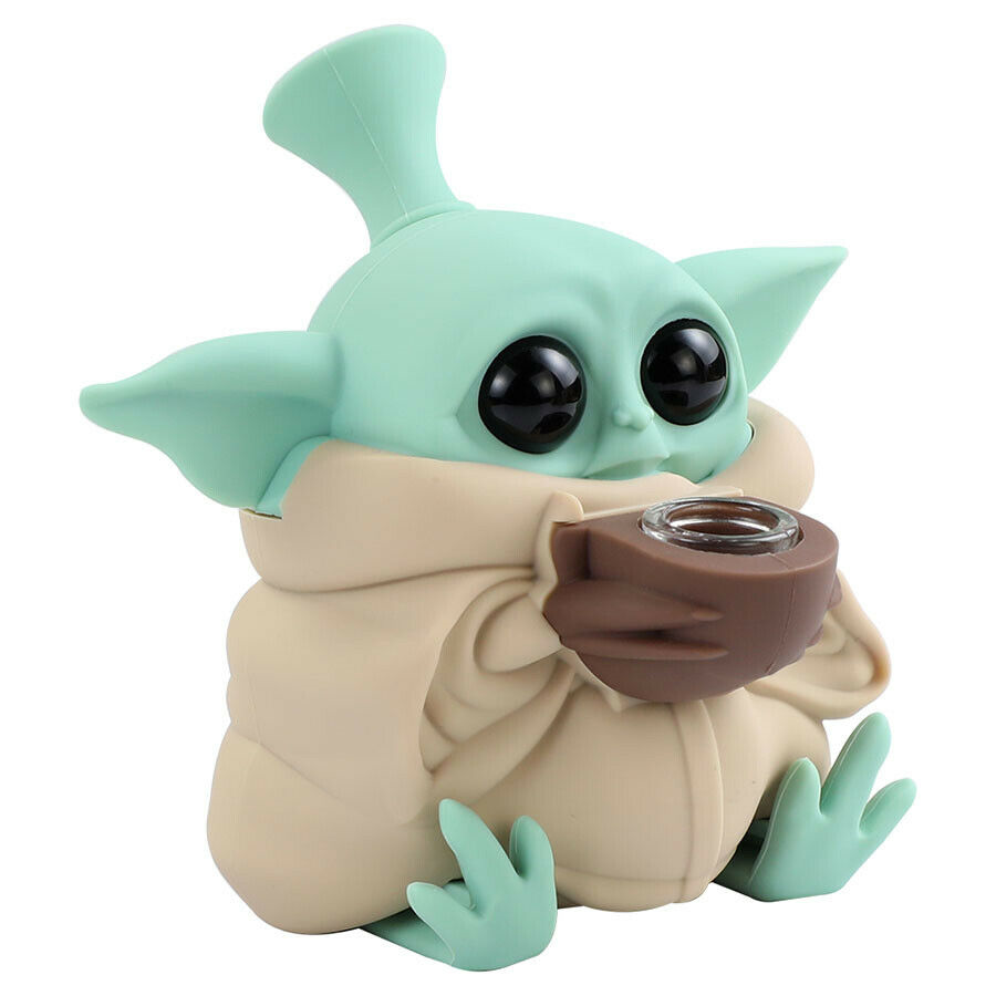 Baby Yoda vannpipe / bong (Silikon)