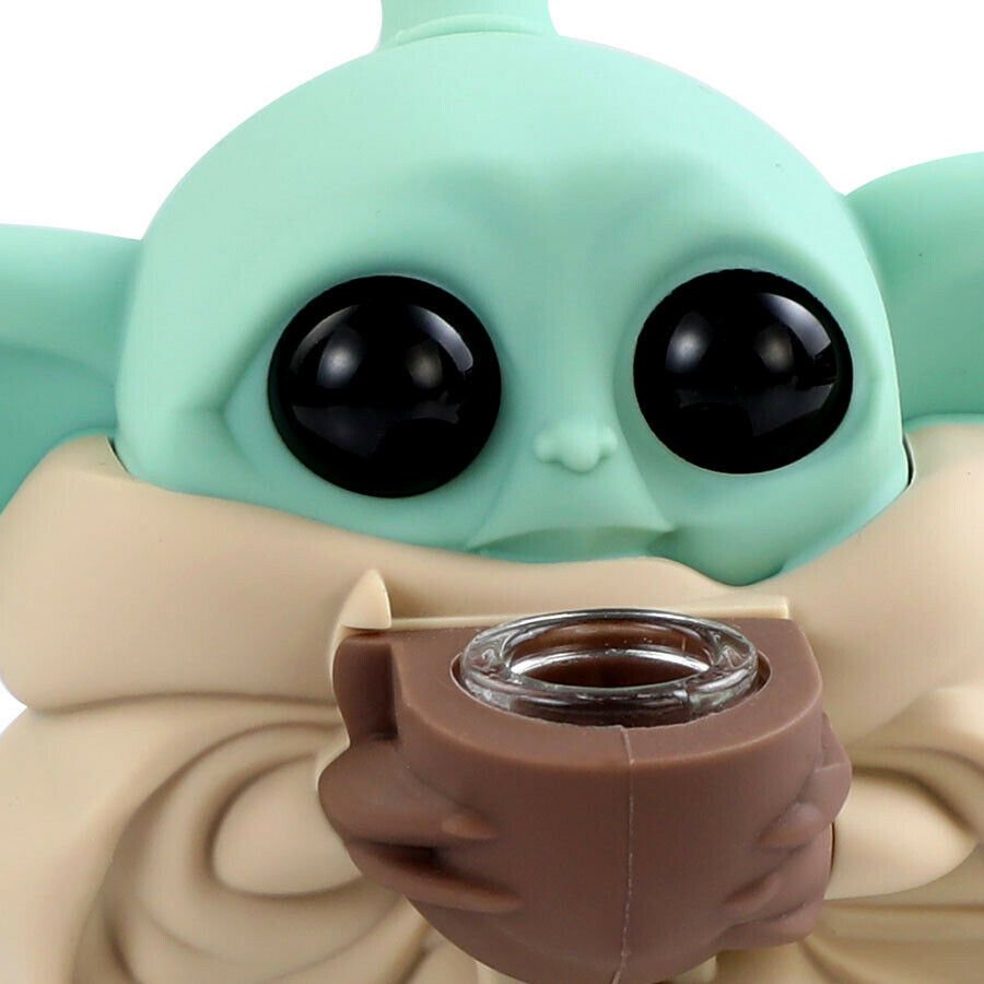 Baby Yoda vannpipe / bong (Silikon)
